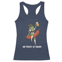 Funny Oktoberfest Frog Racerback Tank Top We Prost At Dawn Dirndl Sausage Beer Lover