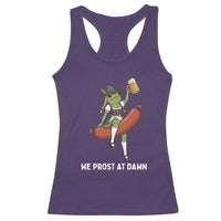 Funny Oktoberfest Frog Racerback Tank Top We Prost At Dawn Dirndl Sausage Beer Lover