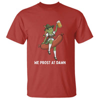 Funny Oktoberfest Frog T Shirt We Prost At Dawn Dirndl Sausage Beer Lover