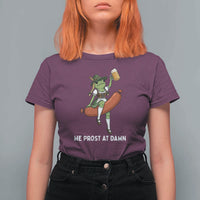 Funny Oktoberfest Frog T Shirt For Women We Prost At Dawn Dirndl Sausage Beer Lover