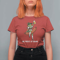 Funny Oktoberfest Frog T Shirt For Women We Prost At Dawn Dirndl Sausage Beer Lover