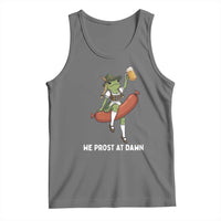 Funny Oktoberfest Frog Tank Top We Prost At Dawn Dirndl Sausage Beer Lover
