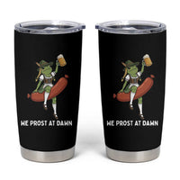 Funny Oktoberfest Frog Tumbler Cup We Prost At Dawn Dirndl Sausage Beer Lover