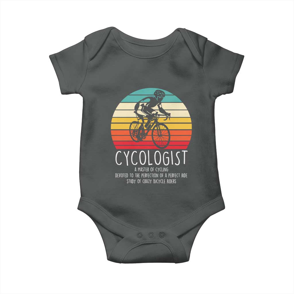 Cycologist Definition Baby Onesie Vintage Bicycle Rider Cycling Gift