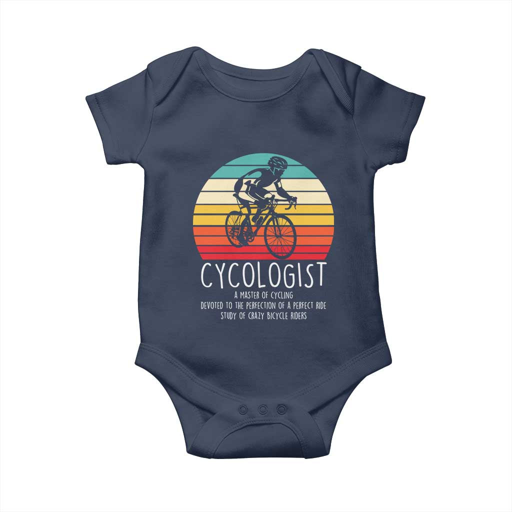 Cycologist Definition Baby Onesie Vintage Bicycle Rider Cycling Gift