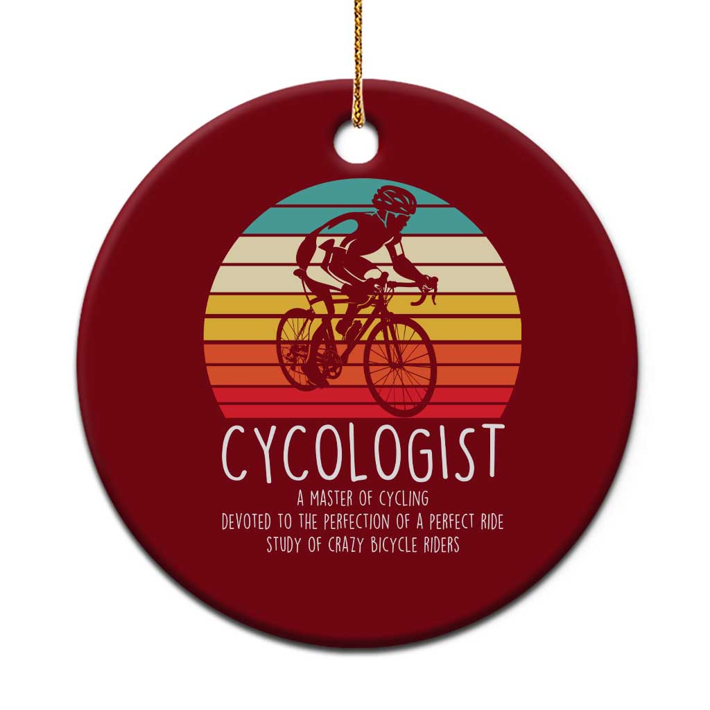 Cycologist Definition Ceramic Ornament Vintage Bicycle Rider Cycling Gift