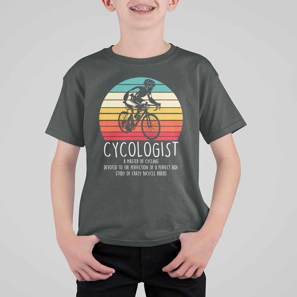 Cycologist Definition T Shirt For Kid Vintage Bicycle Rider Cycling Gift
