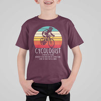 Cycologist Definition T Shirt For Kid Vintage Bicycle Rider Cycling Gift