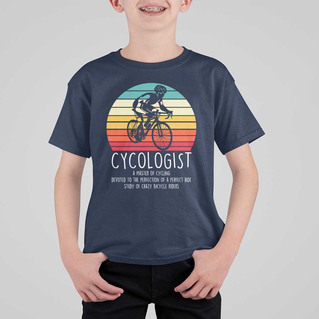 Cycologist Definition T Shirt For Kid Vintage Bicycle Rider Cycling Gift