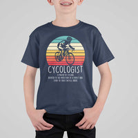 Cycologist Definition T Shirt For Kid Vintage Bicycle Rider Cycling Gift