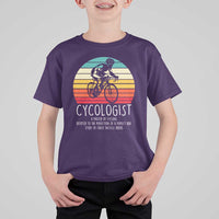 Cycologist Definition T Shirt For Kid Vintage Bicycle Rider Cycling Gift
