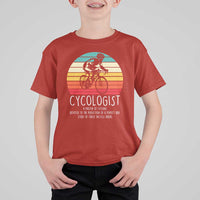 Cycologist Definition T Shirt For Kid Vintage Bicycle Rider Cycling Gift