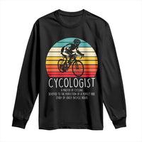 Cycologist Definition Long Sleeve Shirt Vintage Bicycle Rider Cycling Gift
