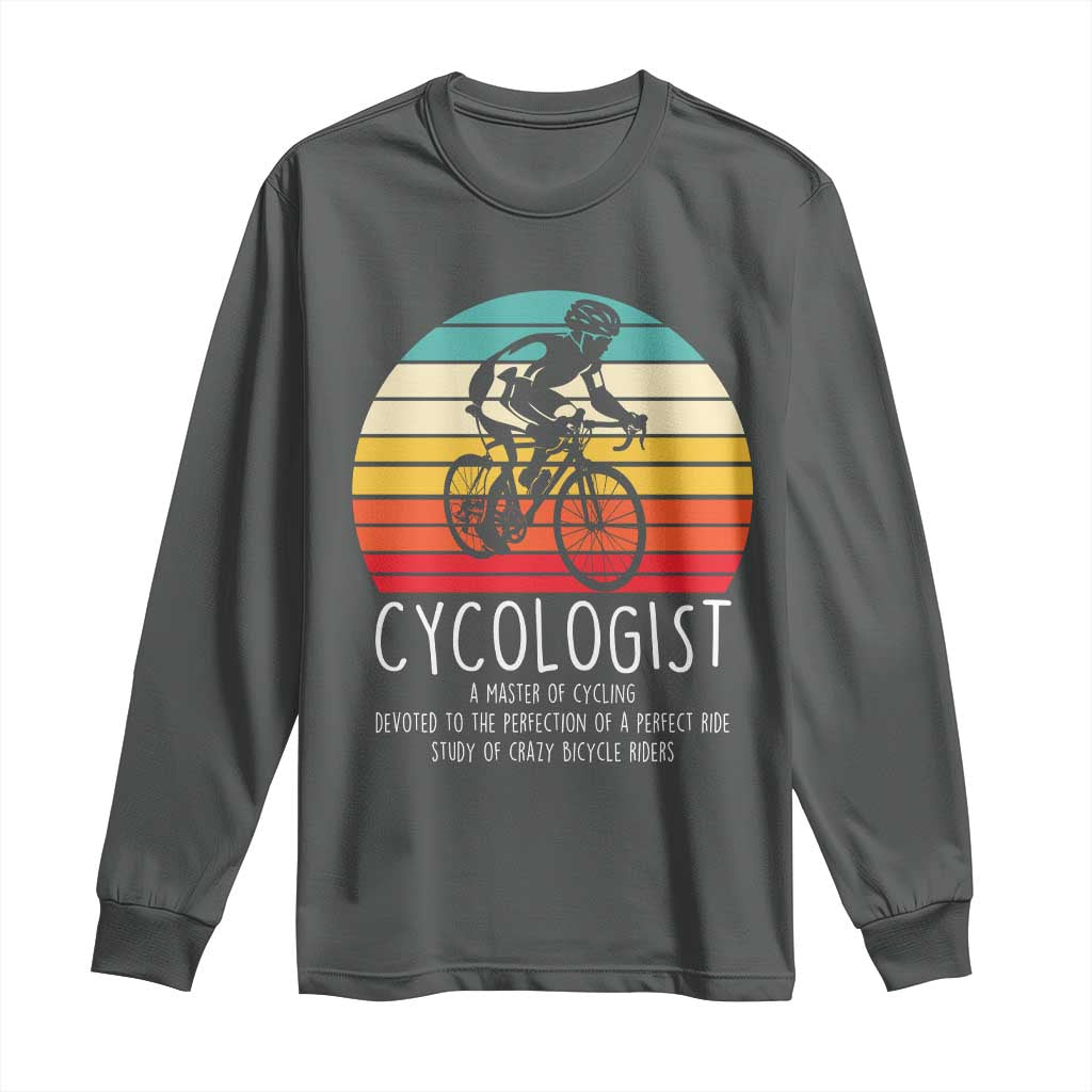 Cycologist Definition Long Sleeve Shirt Vintage Bicycle Rider Cycling Gift
