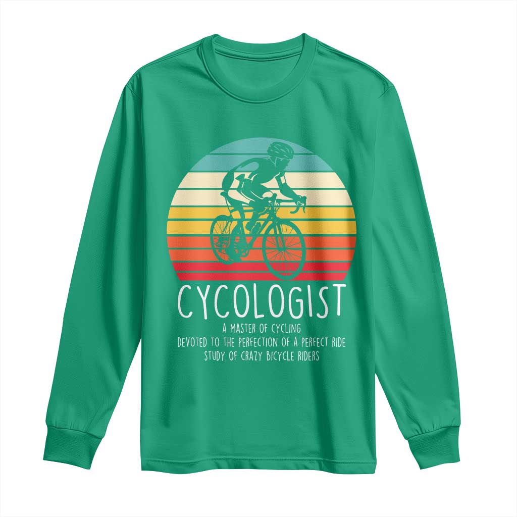Cycologist Definition Long Sleeve Shirt Vintage Bicycle Rider Cycling Gift