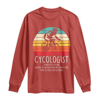 Cycologist Definition Long Sleeve Shirt Vintage Bicycle Rider Cycling Gift