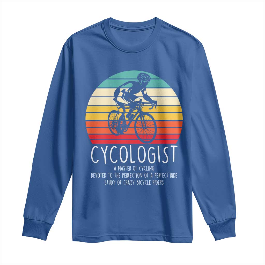 Cycologist Definition Long Sleeve Shirt Vintage Bicycle Rider Cycling Gift