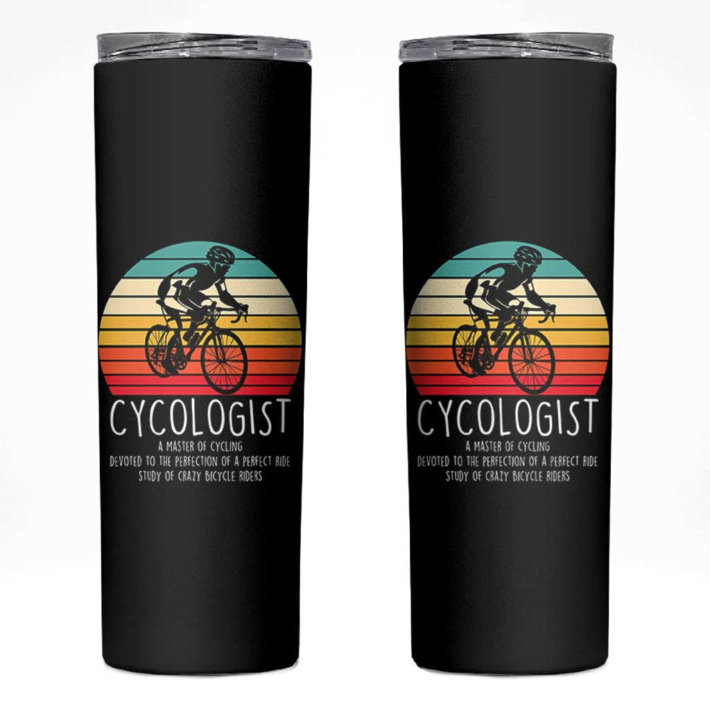 Cycologist Definition Skinny Tumbler Vintage Bicycle Rider Cycling Gift