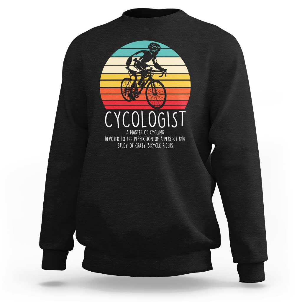 Cycologist Definition Sweatshirt Vintage Bicycle Rider Cycling Gift