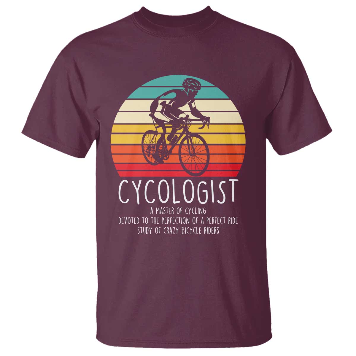 Cycologist Definition T Shirt Vintage Bicycle Rider Cycling Gift