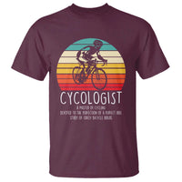 Cycologist Definition T Shirt Vintage Bicycle Rider Cycling Gift