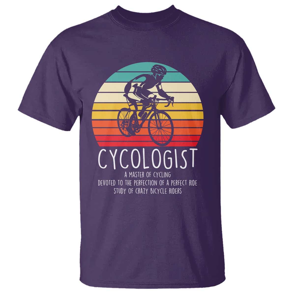 Cycologist Definition T Shirt Vintage Bicycle Rider Cycling Gift