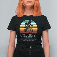 Cycologist Definition T Shirt For Women Vintage Bicycle Rider Cycling Gift