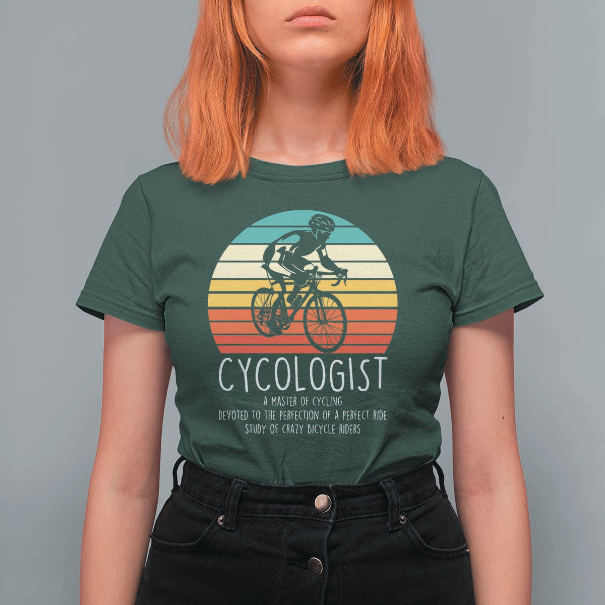 Cycologist Definition T Shirt For Women Vintage Bicycle Rider Cycling Gift