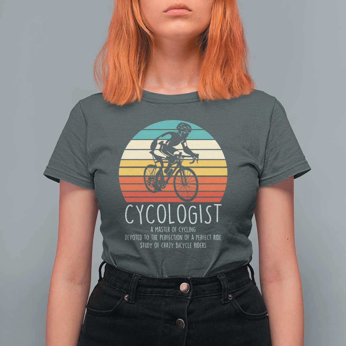 Cycologist Definition T Shirt For Women Vintage Bicycle Rider Cycling Gift