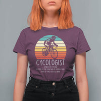Cycologist Definition T Shirt For Women Vintage Bicycle Rider Cycling Gift