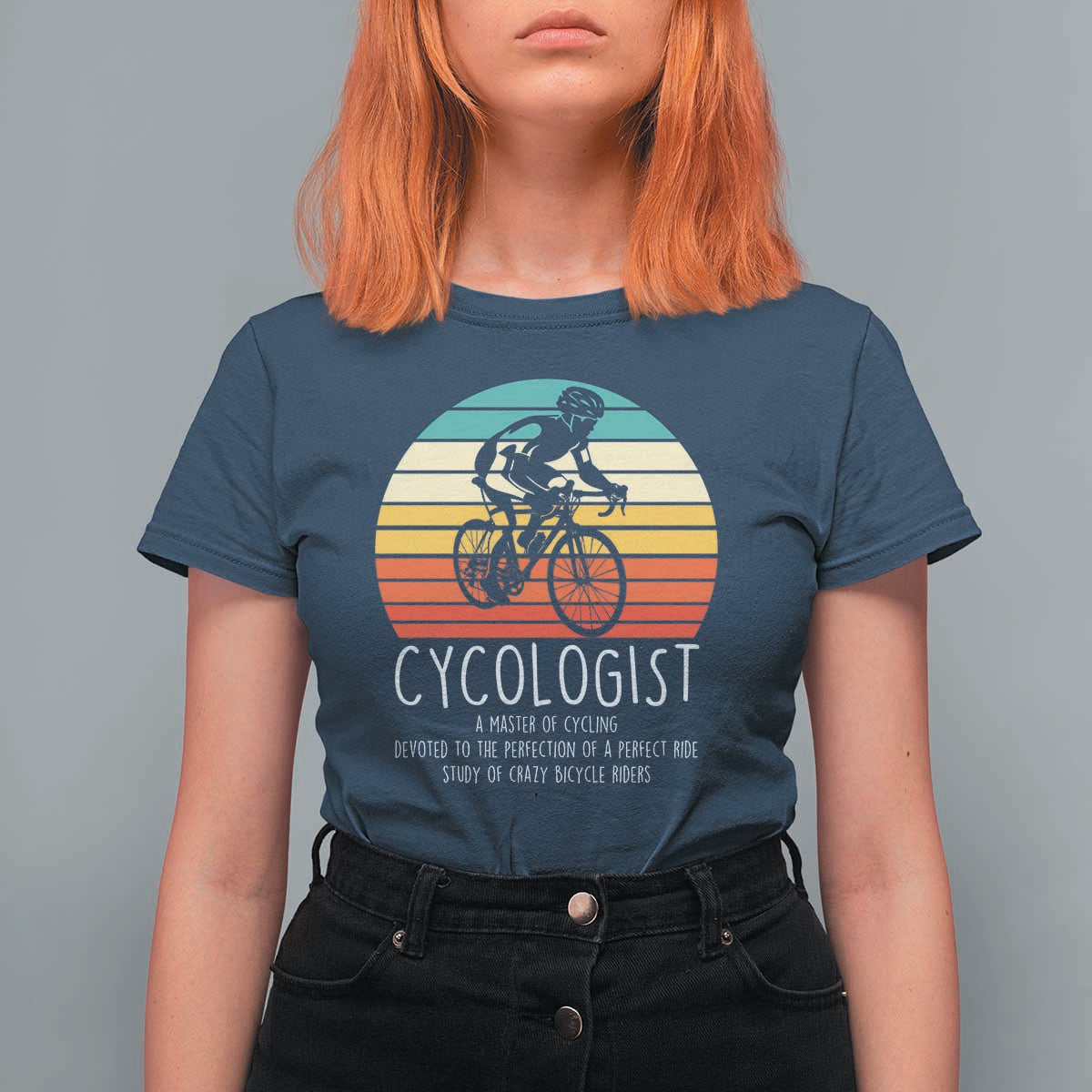 Cycologist Definition T Shirt For Women Vintage Bicycle Rider Cycling Gift