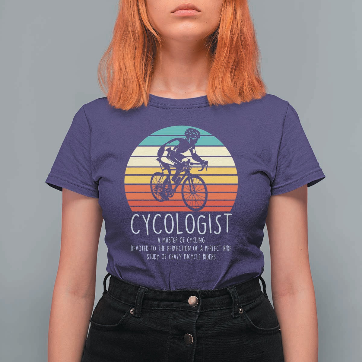 Cycologist Definition T Shirt For Women Vintage Bicycle Rider Cycling Gift