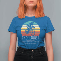 Cycologist Definition T Shirt For Women Vintage Bicycle Rider Cycling Gift