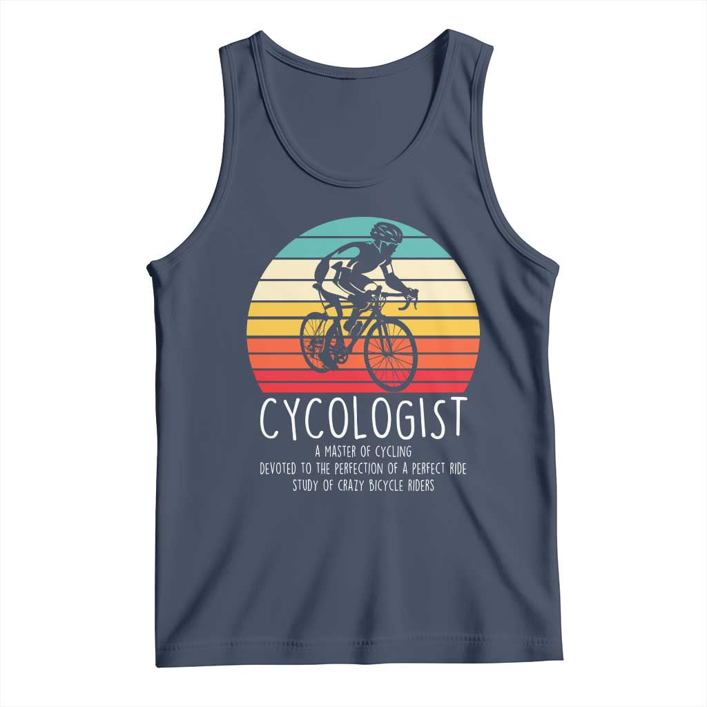 Cycologist Definition Tank Top Vintage Bicycle Rider Cycling Gift