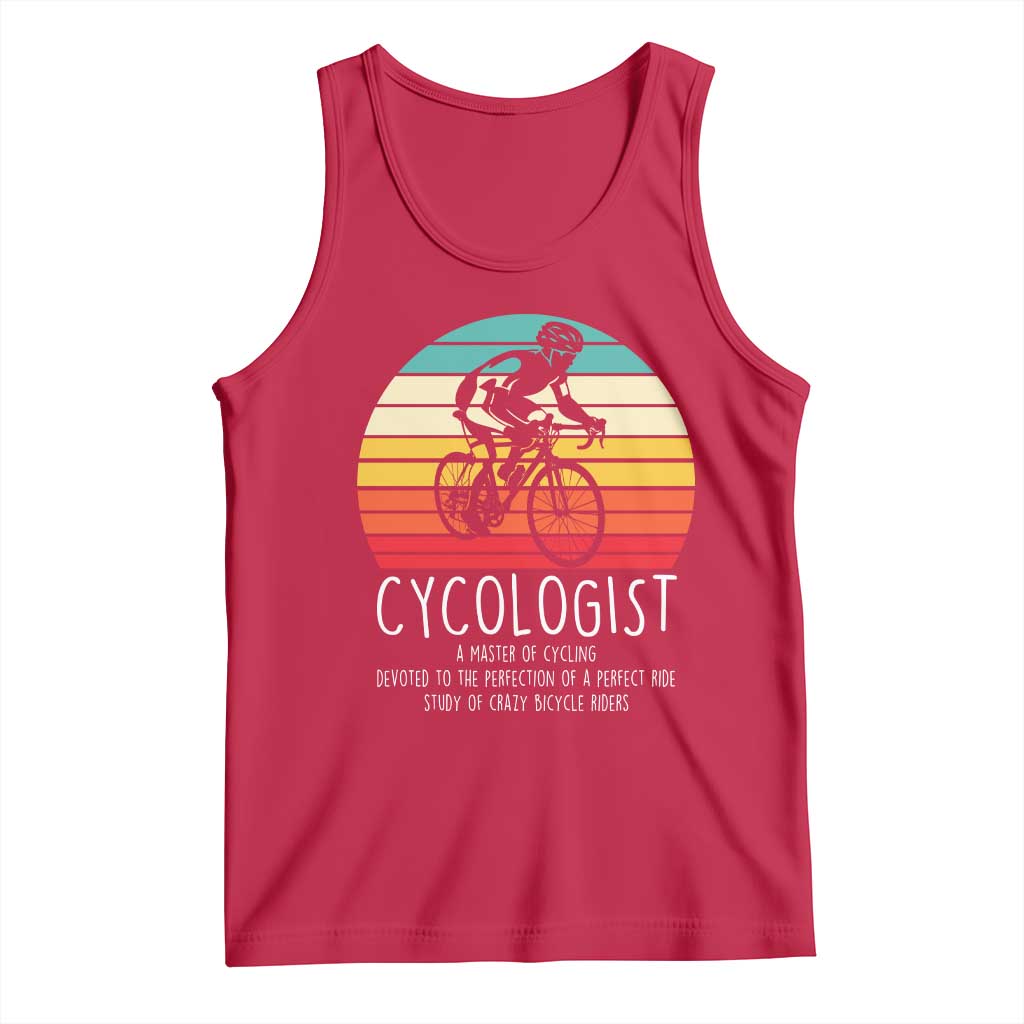 Cycologist Definition Tank Top Vintage Bicycle Rider Cycling Gift