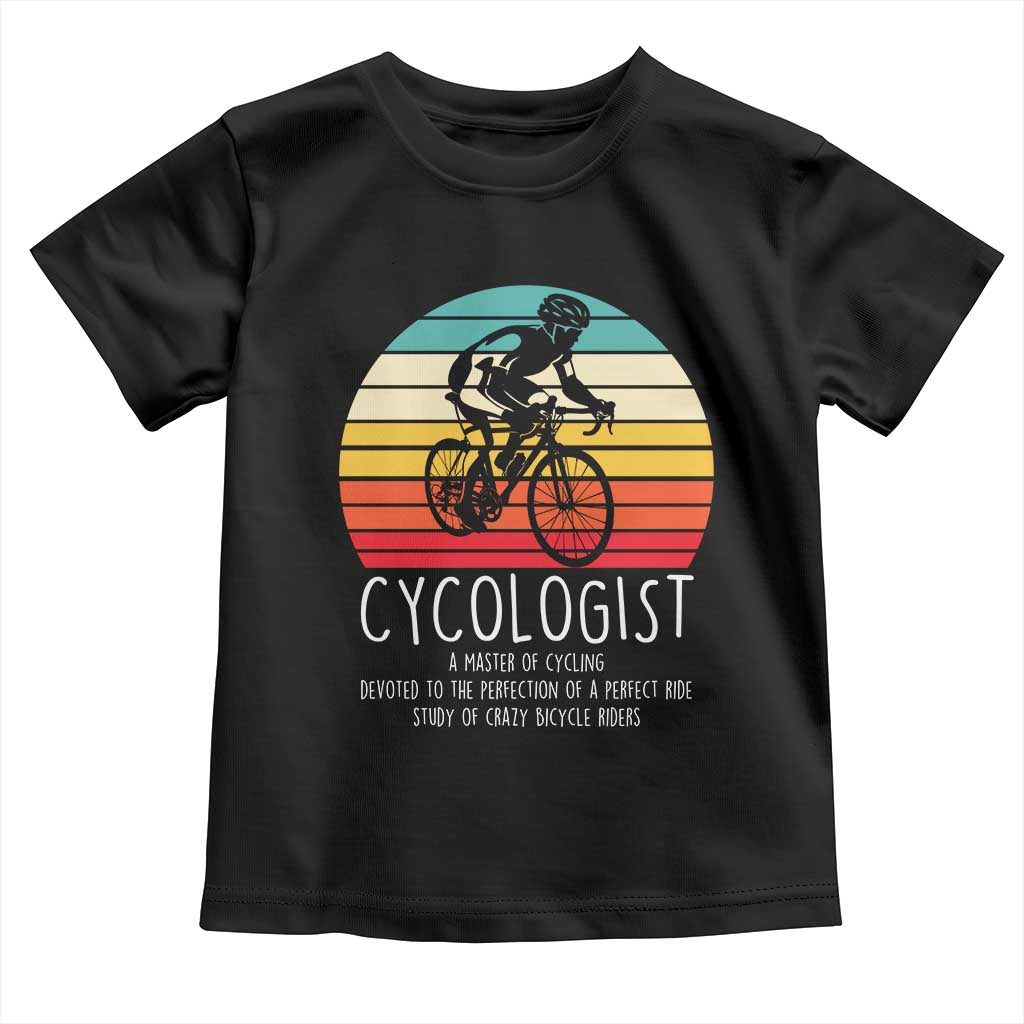 Cycologist Definition Toddler T Shirt Vintage Bicycle Rider Cycling Gift