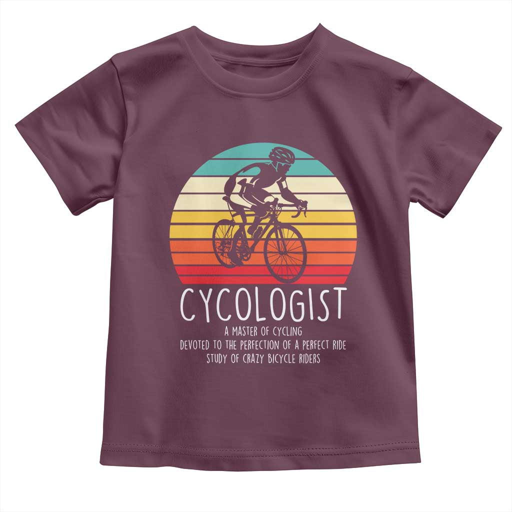 Cycologist Definition Toddler T Shirt Vintage Bicycle Rider Cycling Gift