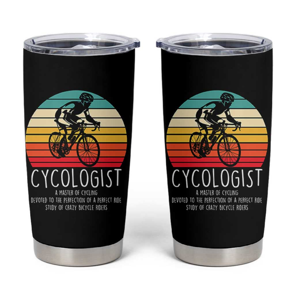 Cycologist Definition Tumbler Cup Vintage Bicycle Rider Cycling Gift