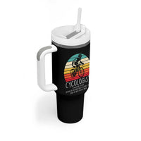 Cycologist Definition Tumbler With Handle Vintage Bicycle Rider Cycling Gift