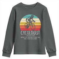 Cycologist Definition Youth Sweatshirt Vintage Bicycle Rider Cycling Gift
