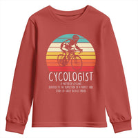 Cycologist Definition Youth Sweatshirt Vintage Bicycle Rider Cycling Gift