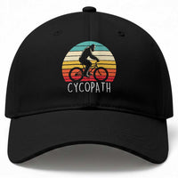 Cycopath Bigfoot Riding Bike Baseball Cap Funny Bigfoot Cyclist Bicycle Gift