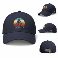 Cycopath Bigfoot Riding Bike Baseball Cap Funny Bigfoot Cyclist Bicycle Gift