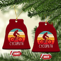 Cycopath Bigfoot Riding Bike Ceramic Ornament Funny Bigfoot Cyclist Bicycle Gift