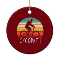 Cycopath Bigfoot Riding Bike Ceramic Ornament Funny Bigfoot Cyclist Bicycle Gift