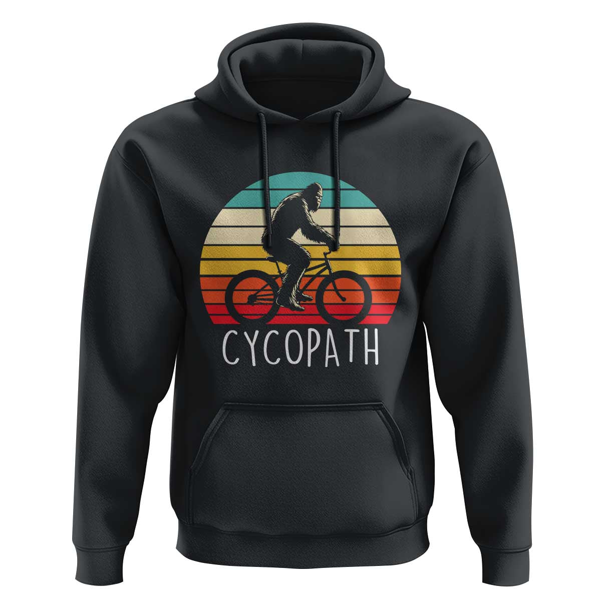 Cycopath Bigfoot Riding Bike Hoodie Funny Bigfoot Cyclist Bicycle Gift
