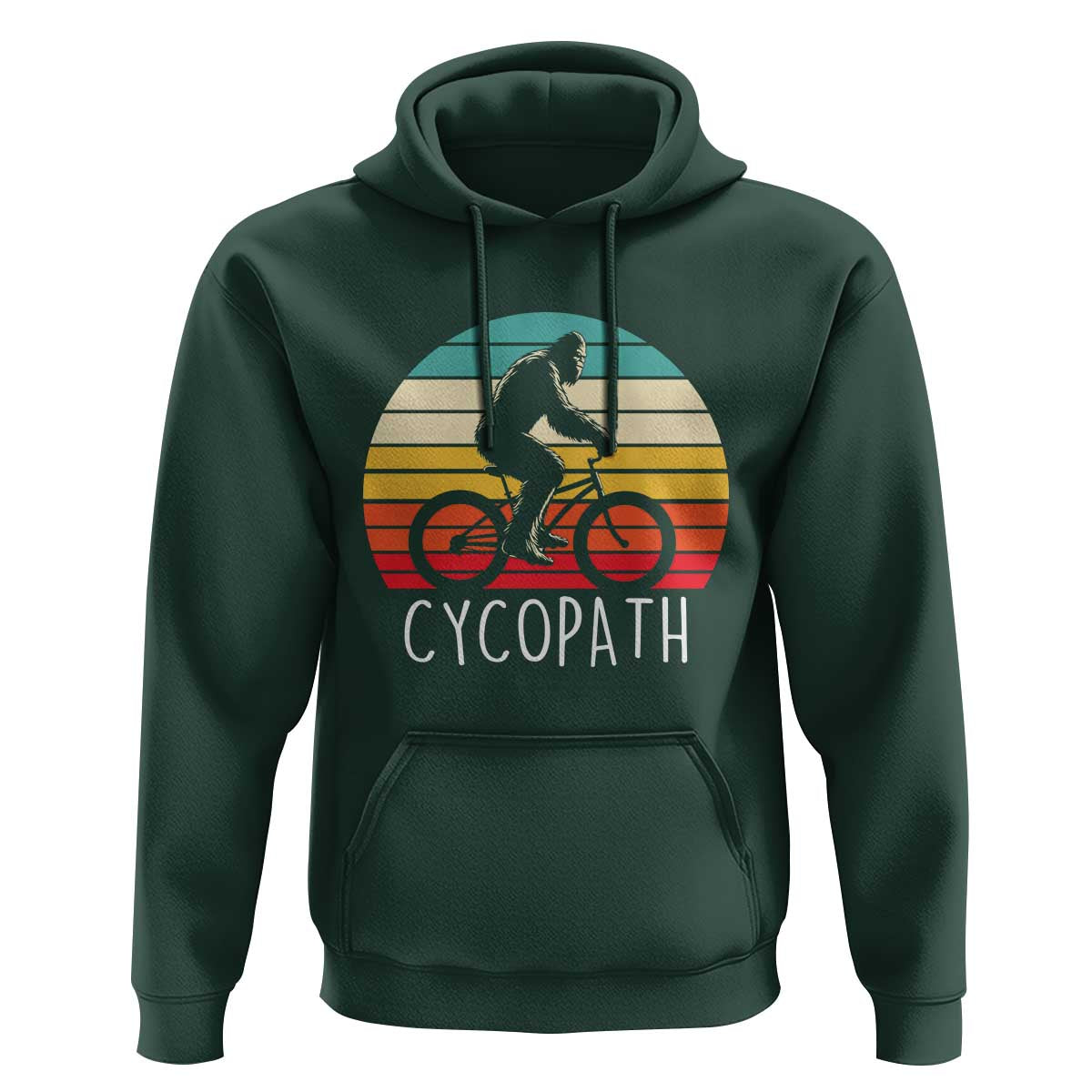 Cycopath Bigfoot Riding Bike Hoodie Funny Bigfoot Cyclist Bicycle Gift