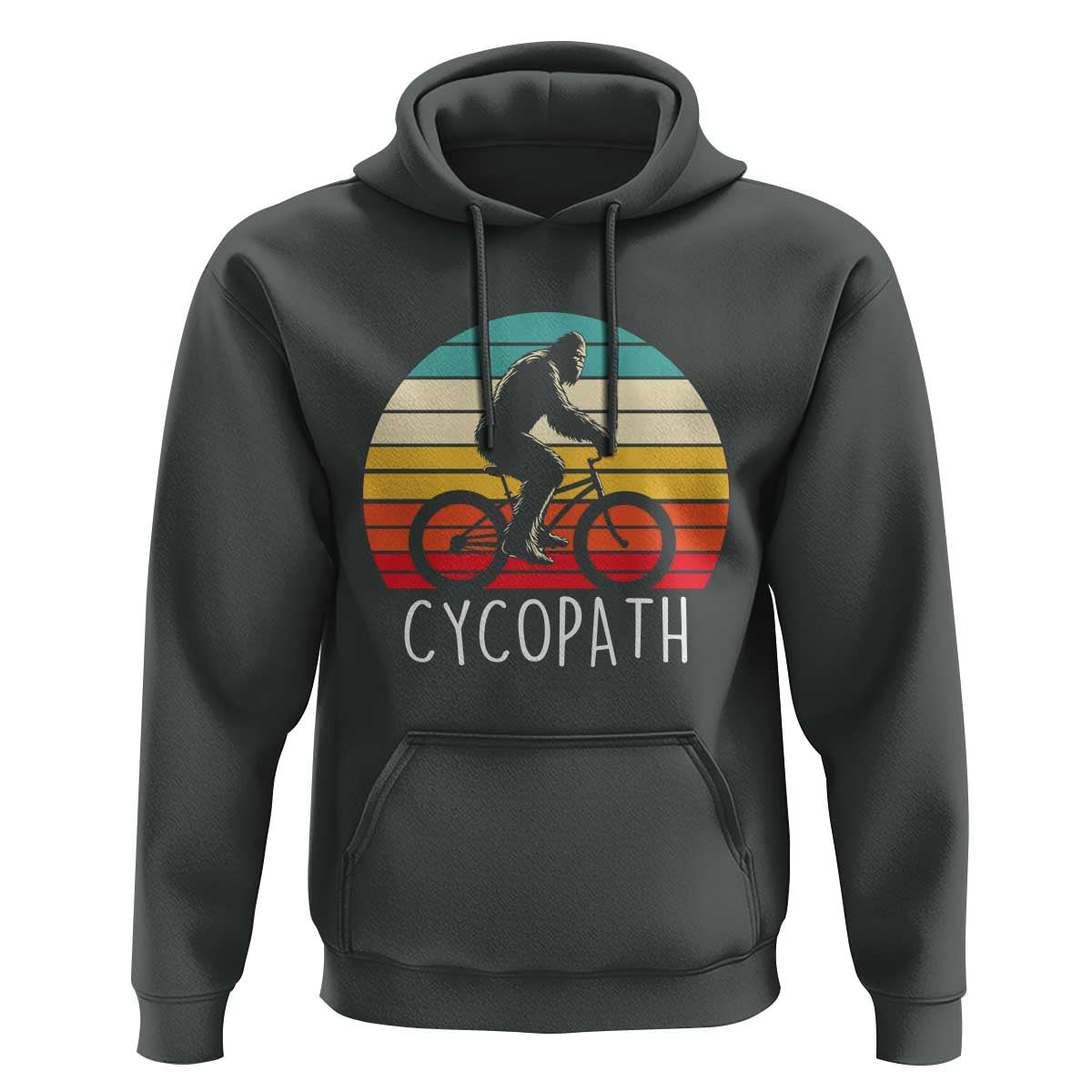 Cycopath Bigfoot Riding Bike Hoodie Funny Bigfoot Cyclist Bicycle Gift