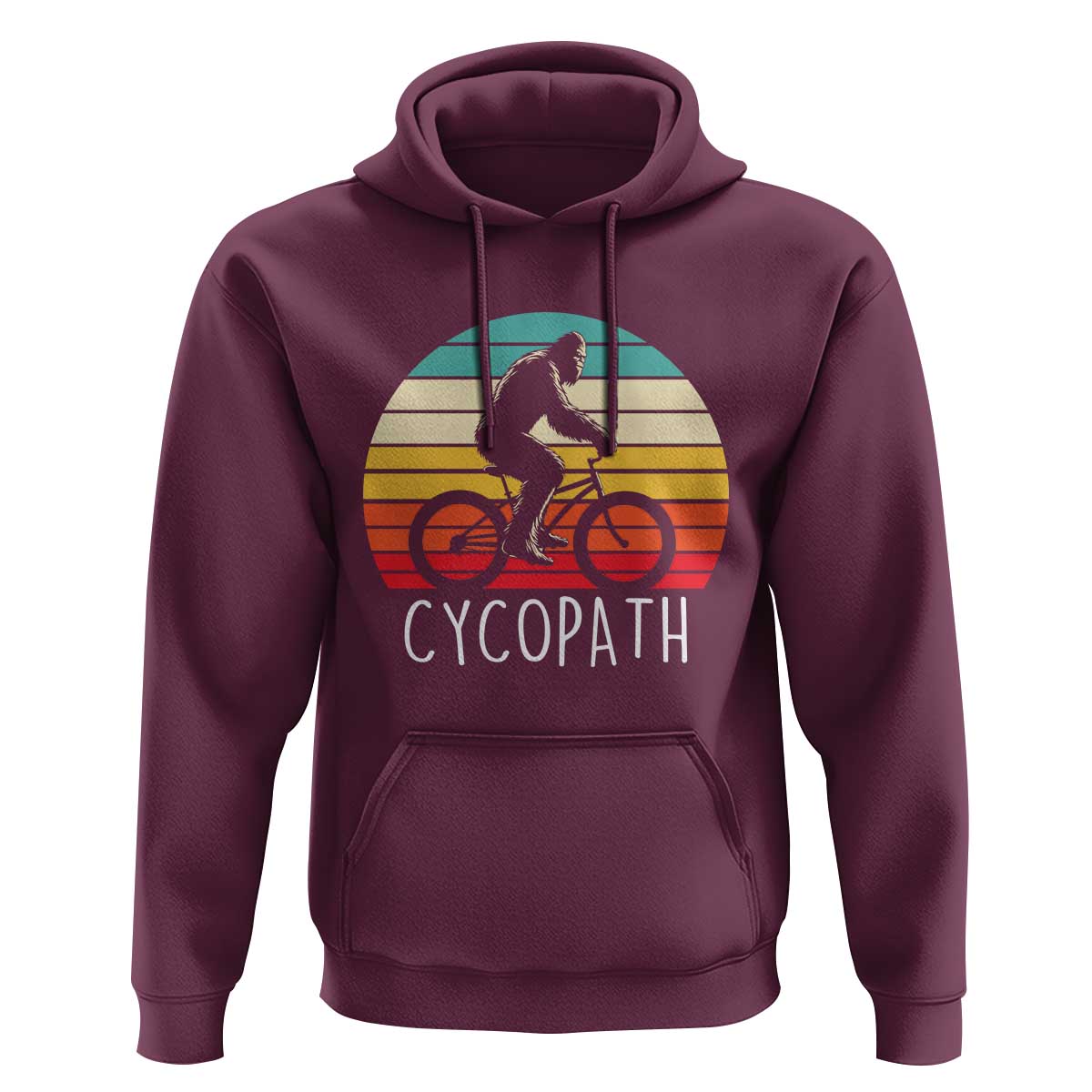 Cycopath Bigfoot Riding Bike Hoodie Funny Bigfoot Cyclist Bicycle Gift