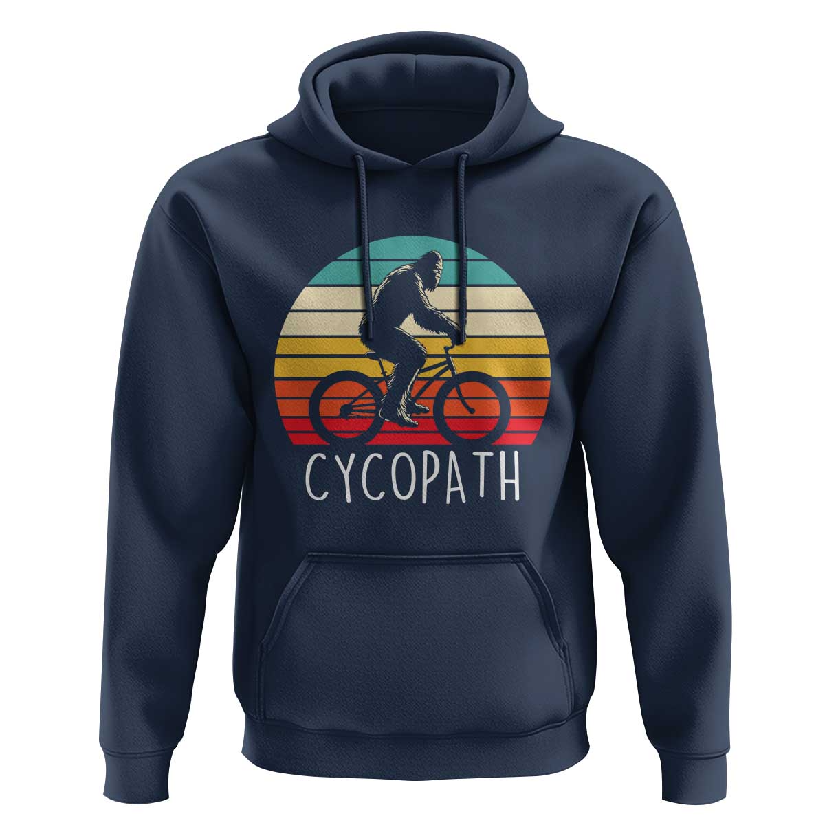 Cycopath Bigfoot Riding Bike Hoodie Funny Bigfoot Cyclist Bicycle Gift